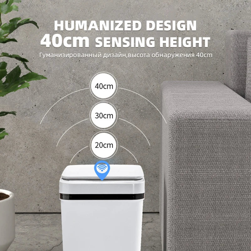 Vanntett Smart Wave Sensor Automatisk søppelbøtte | Skanto