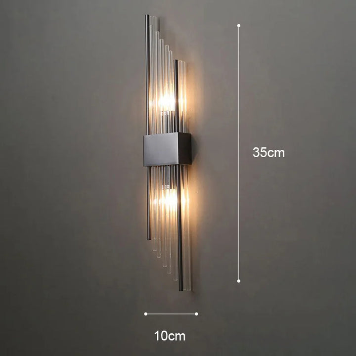 Skanto | GoldenLuxe Elegant LED Vegglampe | Luksuriøs Design i Gull | Stilig Veggbelysning