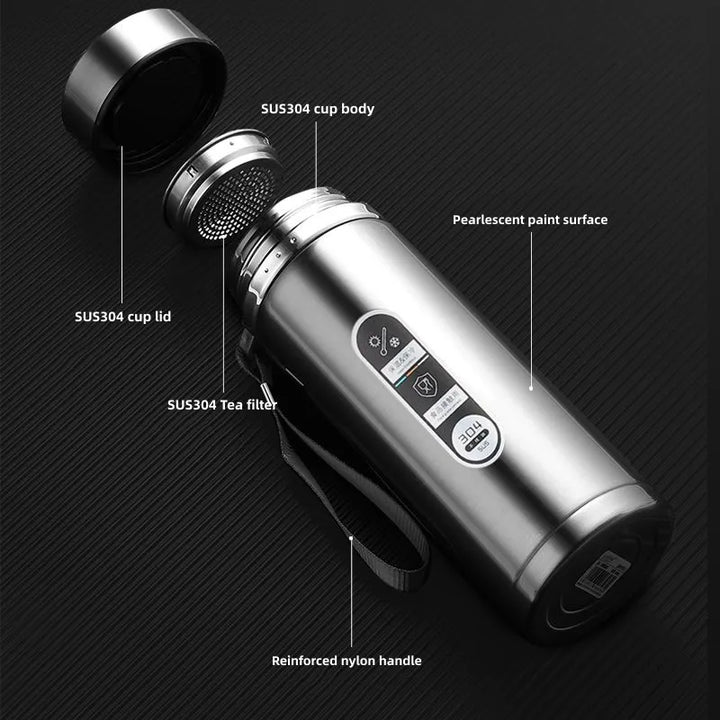TempraBottle – Smart Termosflaske med LED Temperaturdisplay (800ml–1L) | Skanto