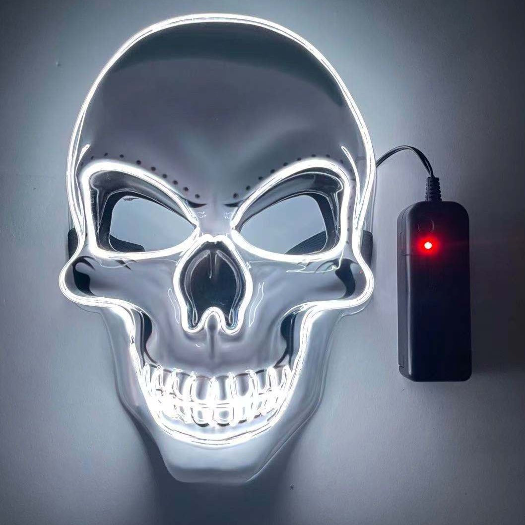 Skanto | Neon LED Skjelett Festmaske