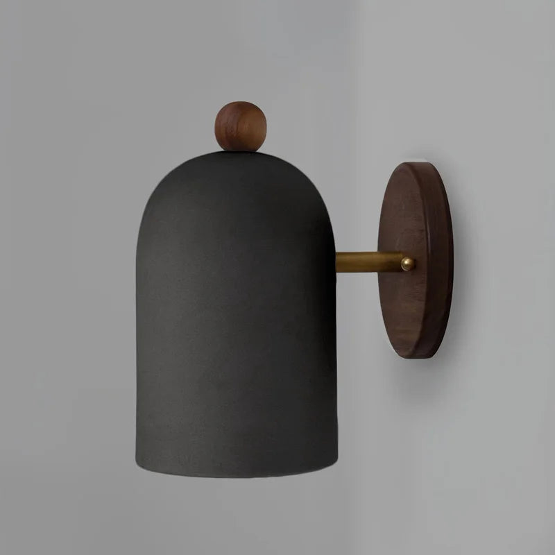 Skanto | Valnøtt Vegglampe i Wabi-Sabi Stil for Koselig Interiør