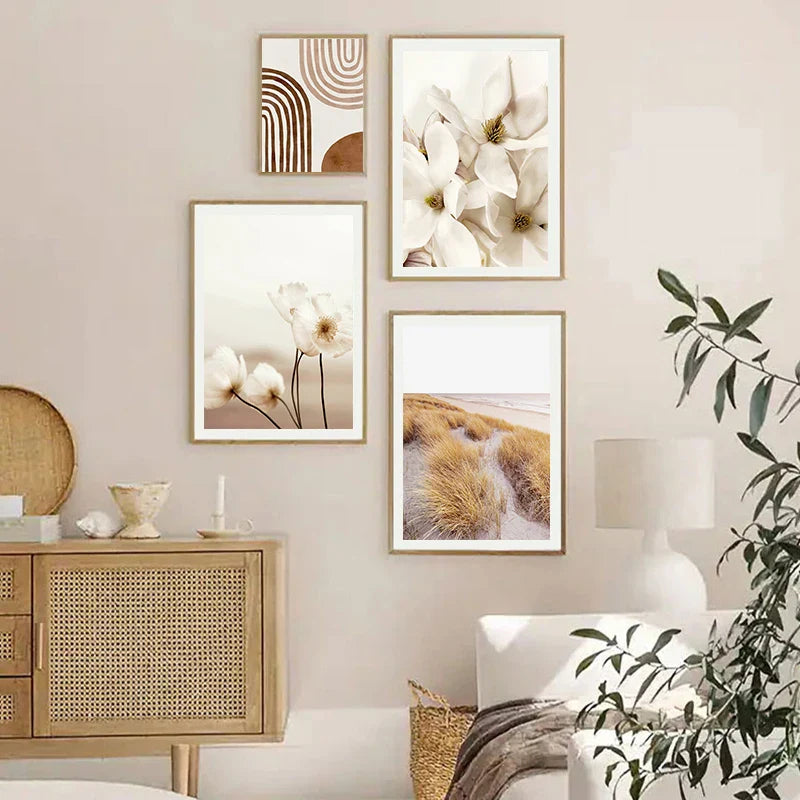Enkel Natur Floral Landskap Galleri Veggkunst Fine Art Lerret Utskrifter Minimalistiske Nordiske Bilder For Stue Skandinavisk Hjem Dekor | Skanto