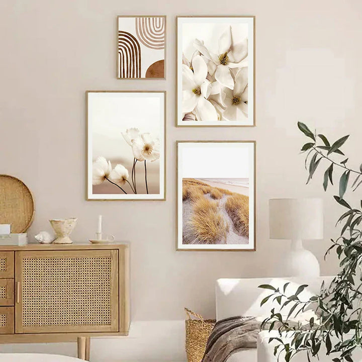 Enkel Natur Floral Landskap Galleri Veggkunst Fine Art Lerret Utskrifter Minimalistiske Nordiske Bilder For Stue Skandinavisk Hjem Dekor | Skanto