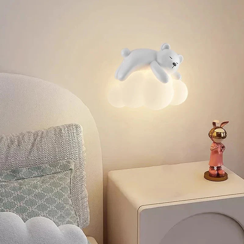 PandaGlow Lampe - Søt LED Vegglampe for Barn Skanto