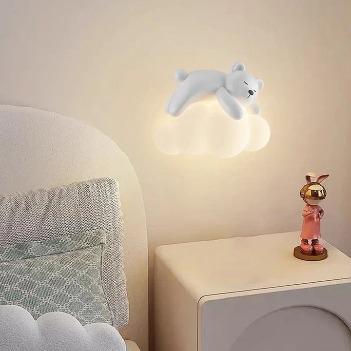 PandaGlow Lampe - Søt LED Vegglampe for Barn Skanto