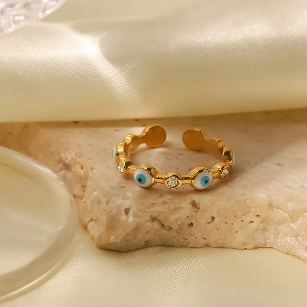 Skanto | Justerbar Delikat Onde Øye Diamant Ring
