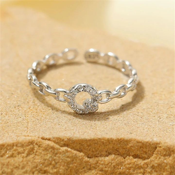 Skanto | Delikat Diamant Bokstav Initial Ring