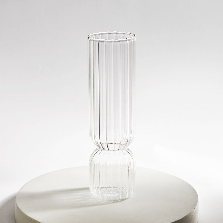 Scallop Cylinder Glass Vase | Skanto