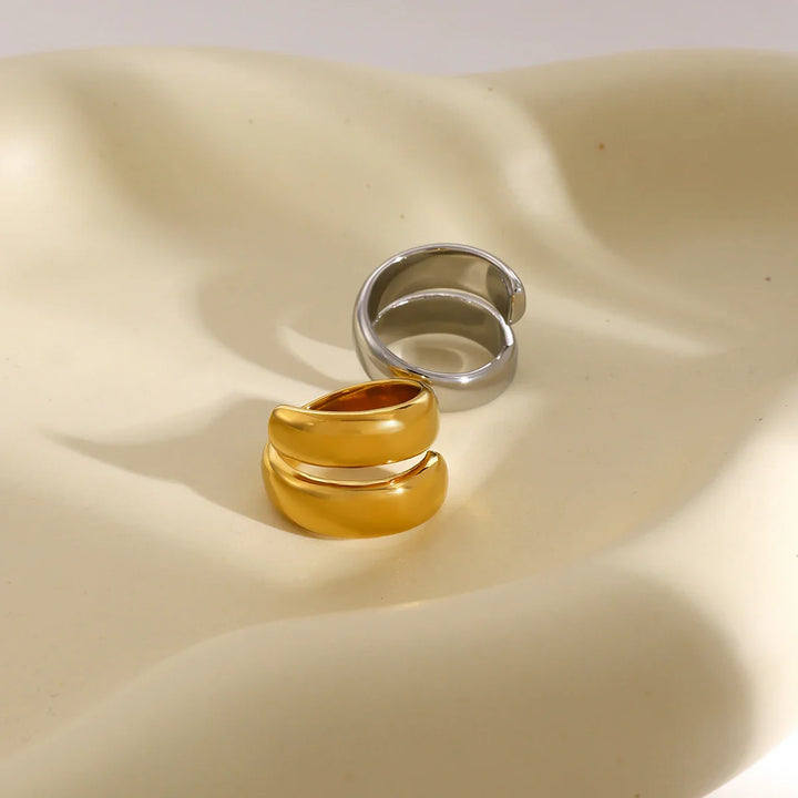 Skanto | 18k Moderne Innviket Bred Ring