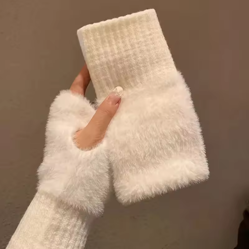 Unisex Fleece Fingerless Gloves – Varme, Myke og Funksjonelle | Skanto