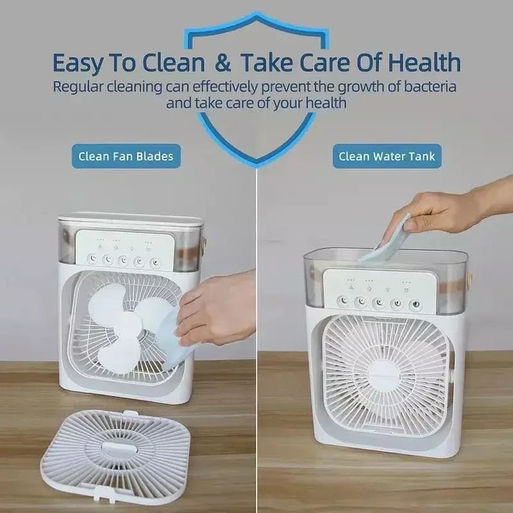 3 I 1 Vifte AIr Conditioner Husholdning Liten Luftkjøler LED Natt Lys Bærbar Luftfukter Luftjusteringsvifte Kontor Hjem Vifte Ny | Skanto