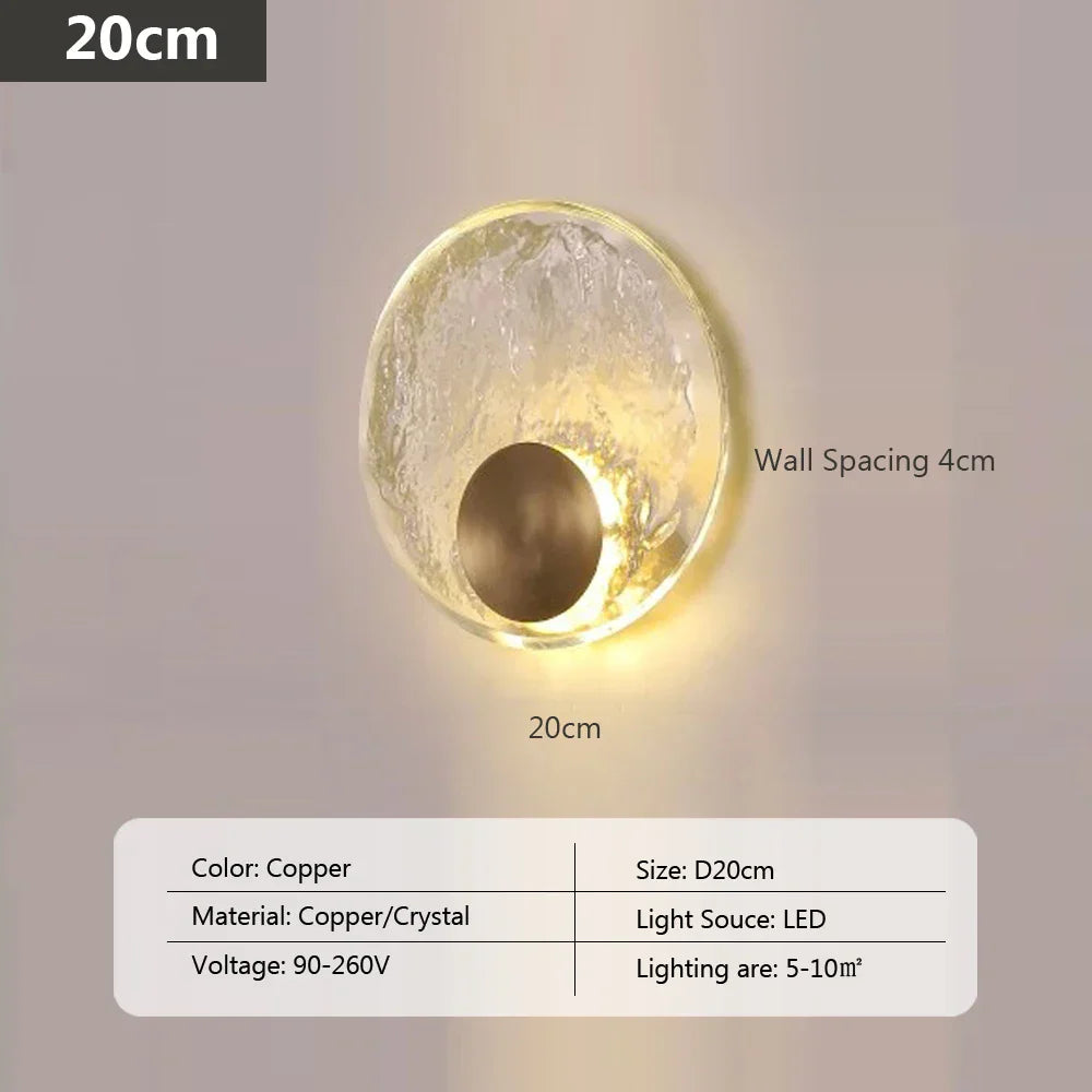 CrystalLuxe - Elegant LED Krystall Vegglampe Skanto