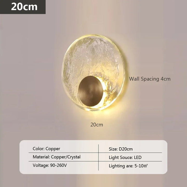 CrystalLuxe - Elegant LED Krystall Vegglampe Skanto