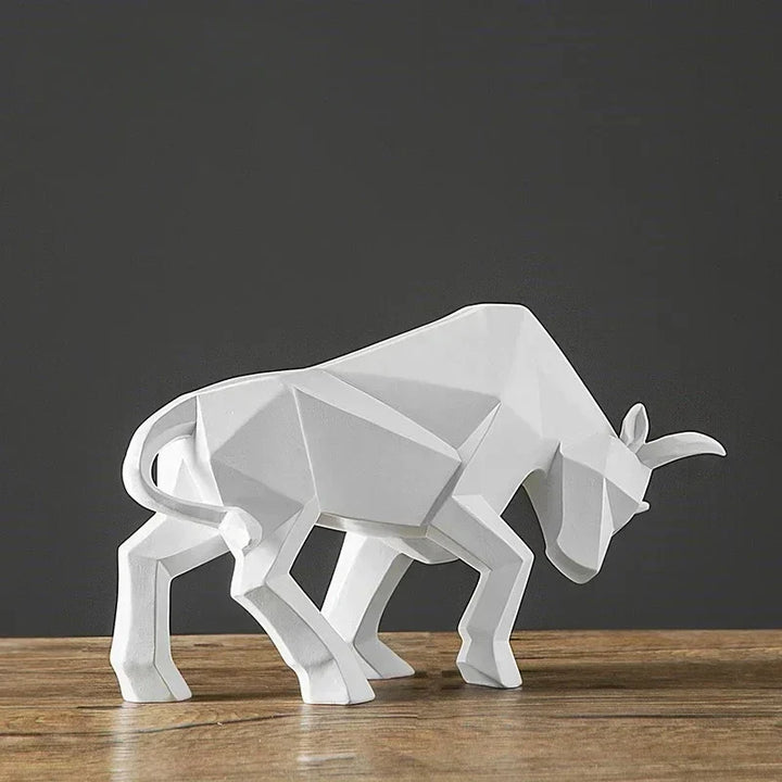 Skanto | ToroArte Bulle Skulptur | Nordisk Design | Harpiksfigur Moderne | 35 cm / 26 cm