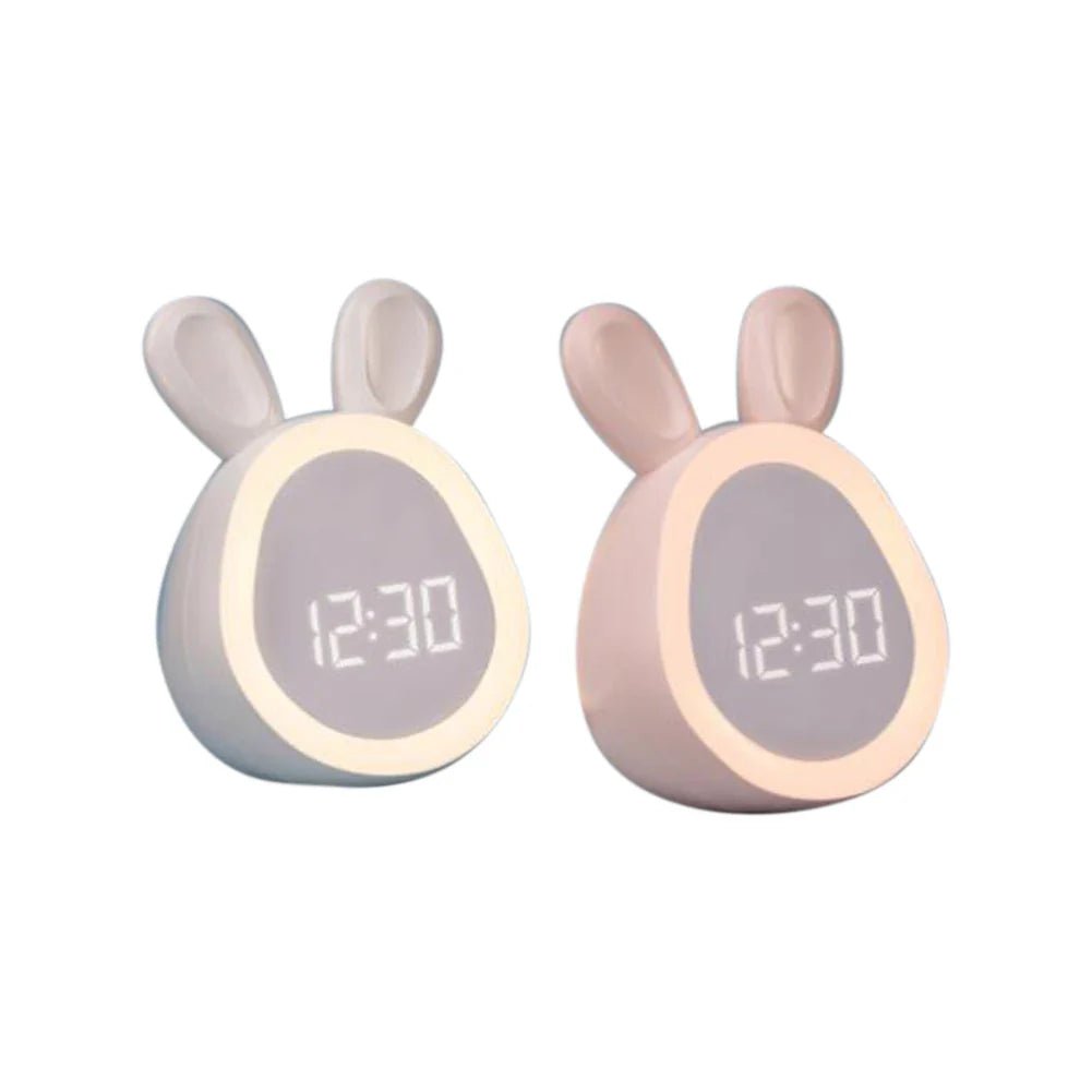 WakkerKonijn – Barneklok med LED-nattlys og leken kanin-design | Skanto