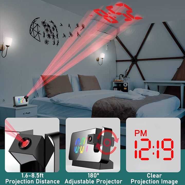 Skanto | LED Digital Prosjektor Vekkerklokke
