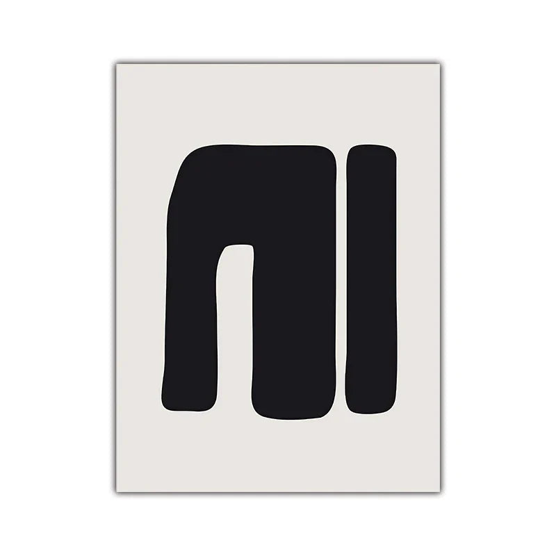 Minimalist Abstrakt Primitive Symboler Veggkunst Fine Art Lerretsutskrifter Svart Hvit Bilder For Moderne Leilighet Stue Hjem Dekor | Skanto