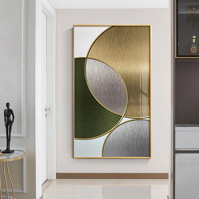 Moderne Abstrakt Geometriske Sirkler Veggkunst Fine Art Lerretsutskrifter Bilder For Luksus Stue Spisestue Hotell Soverom Hjemmekontor Kunst Dekor | Skanto