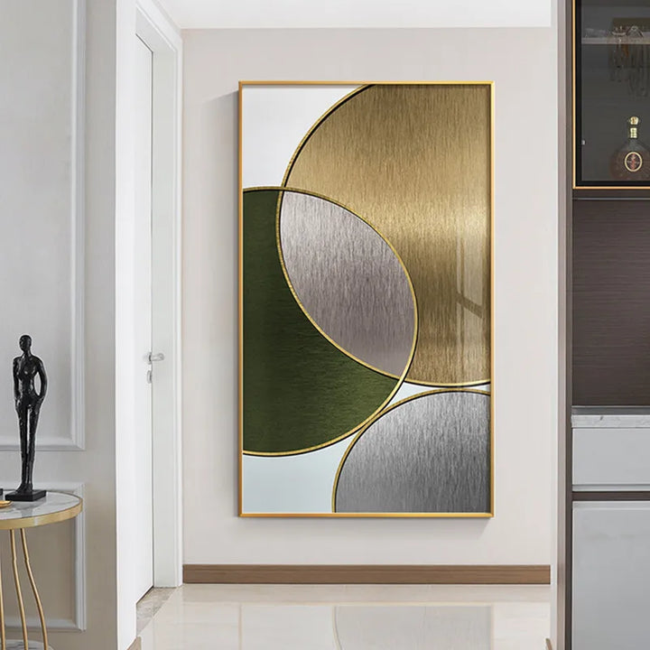 Moderne Abstrakt Geometriske Sirkler Veggkunst Fine Art Lerretsutskrifter Bilder For Luksus Stue Spisestue Hotell Soverom Hjemmekontor Kunst Dekor | Skanto
