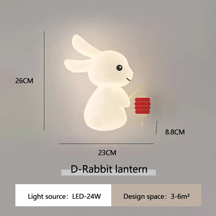RabbitGlow Lampe - Leken LED Barnas Vegglampe Skanto