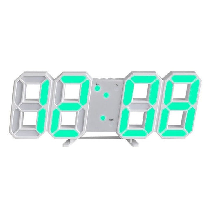 Skanto | LumiSync 3D LED Veggklokke – Moderne Digital Klokke med Dimmer Belysning