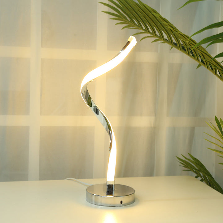 Skanto | SpiralGlow – LED Skrivebordslampe med Spiral Design for Soverom
