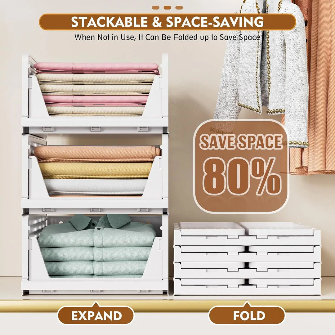 Frendorf | 5-Pack Stable Sammenleggbare Kleslagringsbokser – Liora