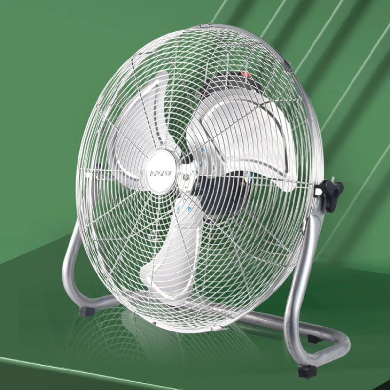 Industriell Gulvvifte – 8-hastigheter 130° Svingende Workshop Blåser, Stille 45dB Turbo Motor med Overopphetingsbeskyttelse | Skanto