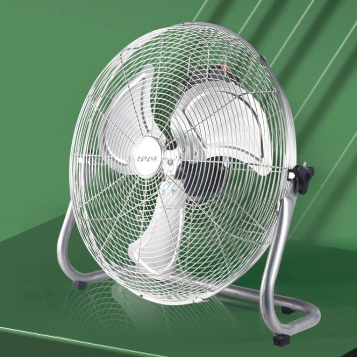 Industriell Gulvvifte – 8-hastigheter 130° Svingende Workshop Blåser, Stille 45dB Turbo Motor med Overopphetingsbeskyttelse | Skanto