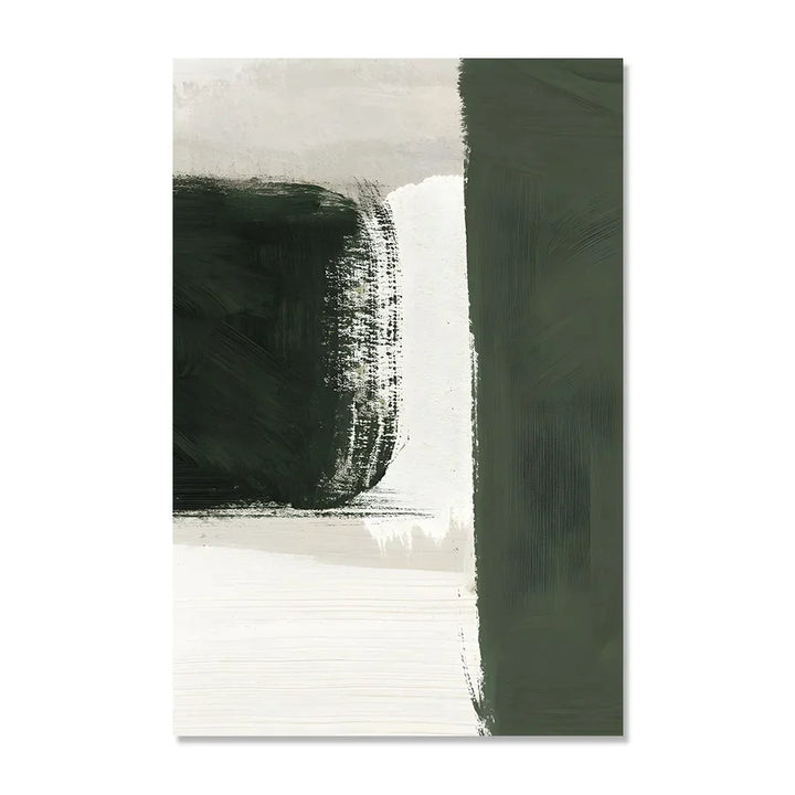 Moderne Abstrakt Grønn Beige Hvit Penselstrøk Lærret Utskrifter Nordisk Veggkunst For Moderne Stue Hjem Decor Kunstverk | Skanto
