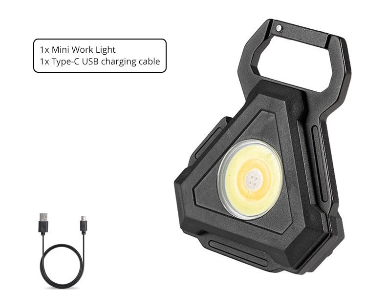 Mini LED Lommelykt USB Flaskekork Nøkkelring | Skanto