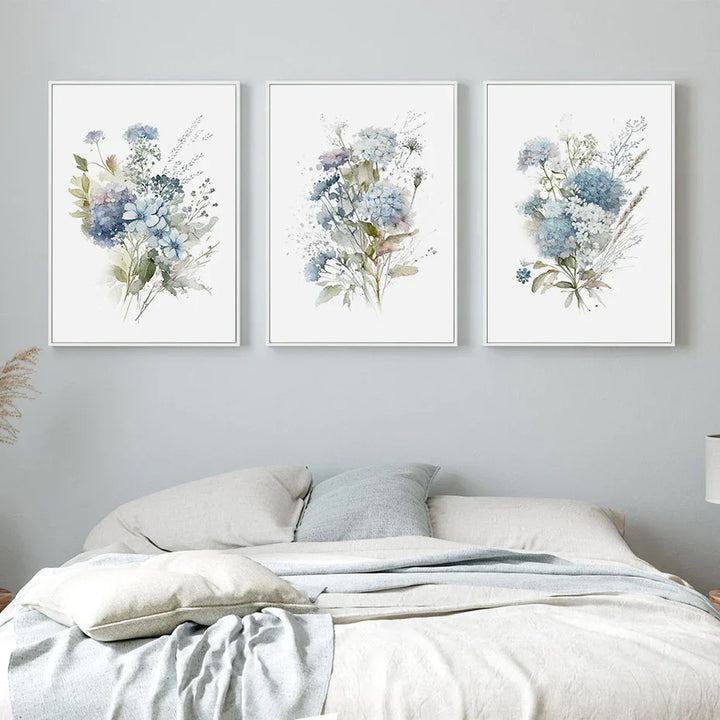 Minimalist Villblomster Akvarell Veggkunst Fine Art Lerret Trykk Botaniske Plakater Bilder For Stue Hjemmedekor | Skanto