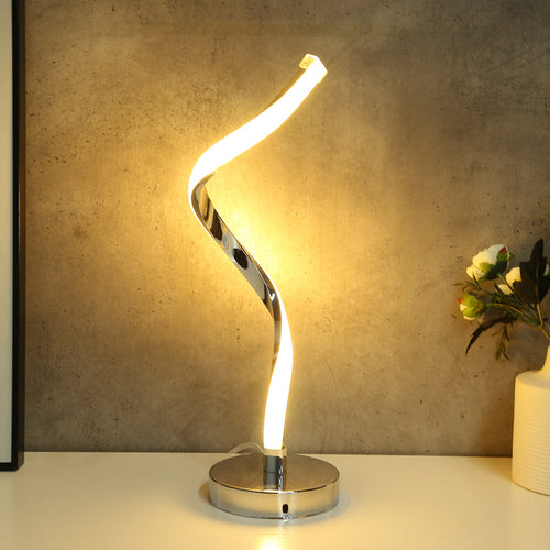 Skanto | SpiralGlow – LED Skrivebordslampe med Spiral Design for Soverom