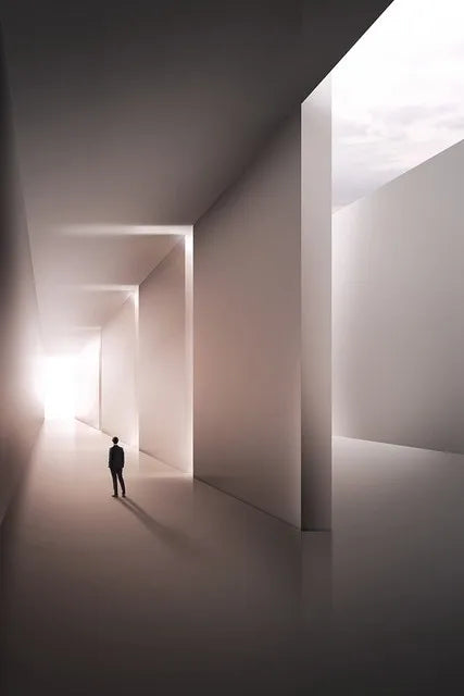 Moderne Geometriske Arkitektoniske Landskaps Veggkunst Fine Art Lerret Utskrifter Bilder For Studio Hjemme Kontor Entré Inspirerende Kunst Dekor | Skanto