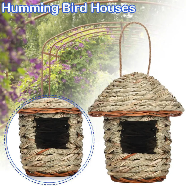Skanto | Rustic Natural Wicker Utendørs Fuglehus