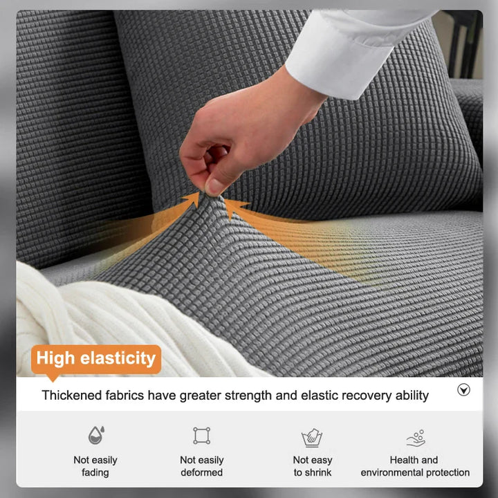 Skanto | Sofalino Stretch | Elastisk Sofabetræk | Jacquard Design | Til 1–4 Sæder & L-Form