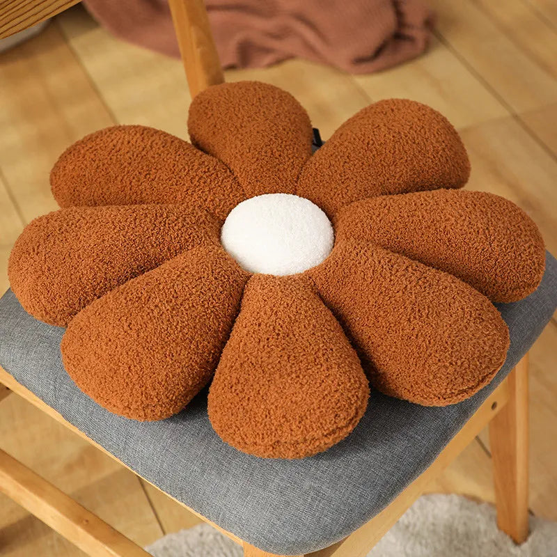 Boucle Plush Flower Cushion | Skanto