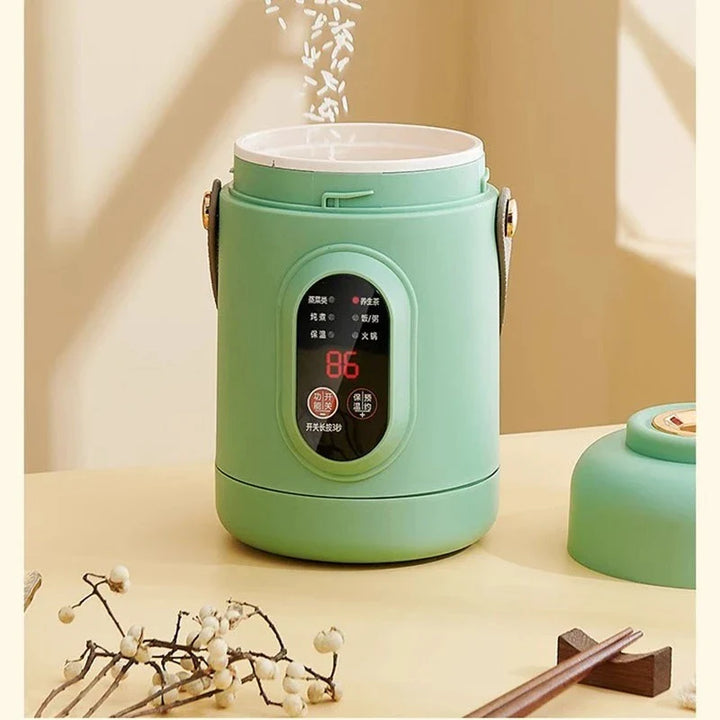 Skanto | NutriCook One Elektrisk Mini Koker 1L | Bærbar Langsom Koker & Suppe Maker | Smart Timer Funksjon | For Kontor & Hjem