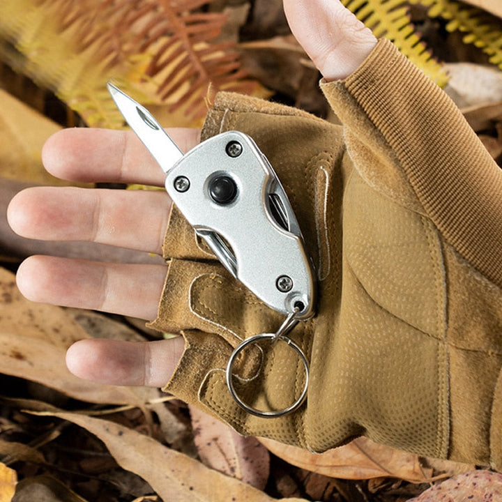 6in1 Rustfritt Stål Adventure Pro Verktøy Nøkkelring | Skanto