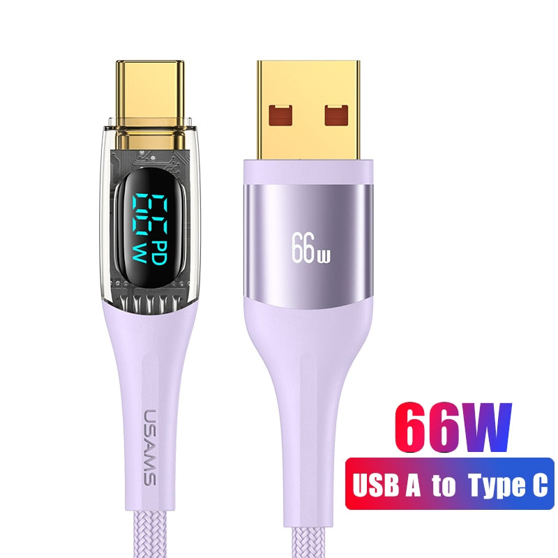 Skanto | Turbo Connect Led Display Rask Telefon Lading Kabel