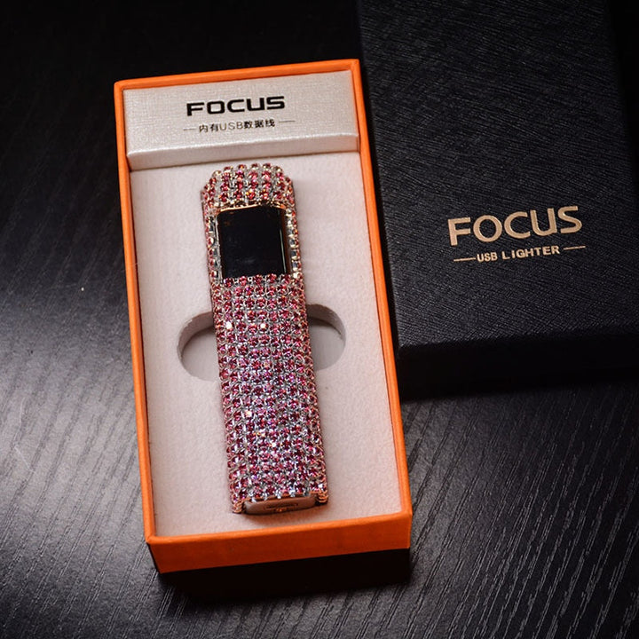 Skanto | Sparkle Stone Rhinestone Oppladbart Bærbart Lighter