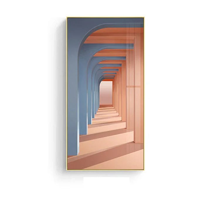 Moderne Abstrakt Minimalistiske Buemotiver Arkitektur Veggkunst Fine Art Lærred Utskrifter Bilder For Inngangshall Foyer Stue Hjemmekontor Dekor | Skanto