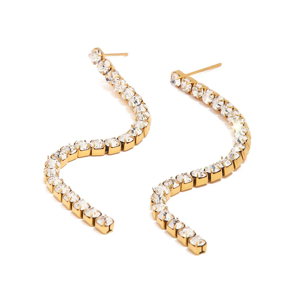 Skanto | 18k Delikat Diamant Tassel Øredobber