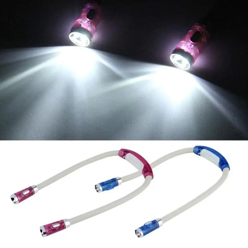 Tragbare Nackenlampe mit LED zum Stricken, Häkeln und Lesen – Freihändiges Licht