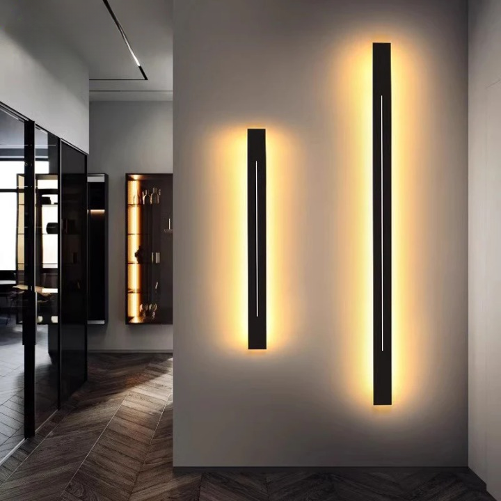 Innendørs vegglampe laget av metall og akryl for stue soverom Skanto