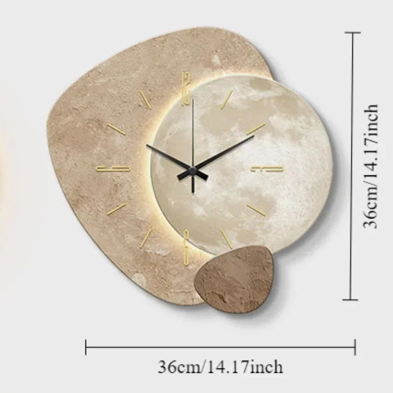 CreamWind Klokke – Stilfull Moderne Veggklokke med LED