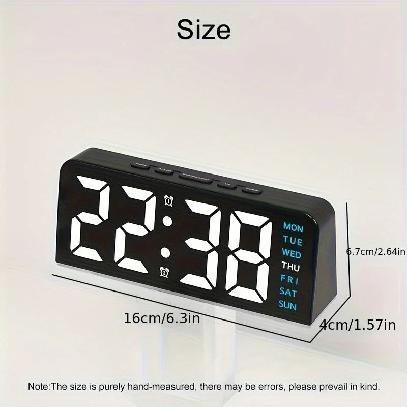 Moderne LED All Week Display Nattlampe Vekkerklokke | Skanto