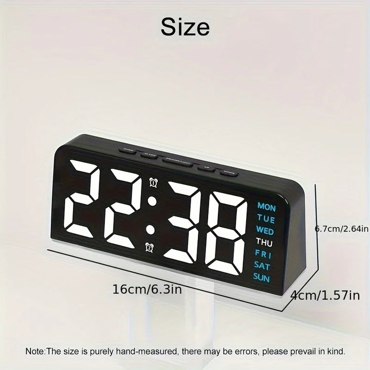 Moderne LED All Week Display Nattlampe Vekkerklokke | Skanto