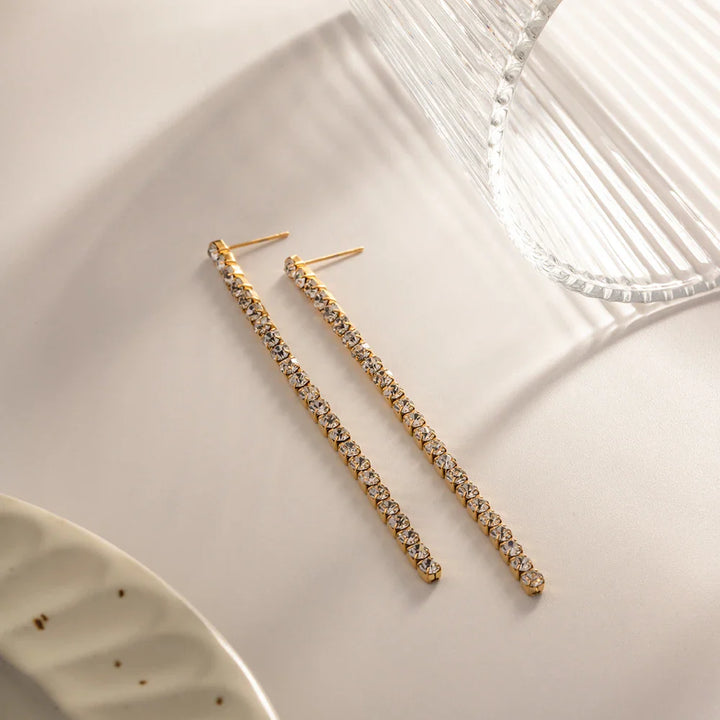 Skanto | 18k Delikat Diamant Tassel Øredobber