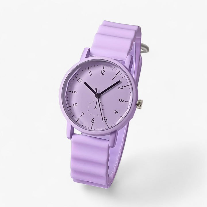 Skanto | Mina Jelly Watch – Fargerik Kvarts Klokke med Elegant Silikon Bølgesnor